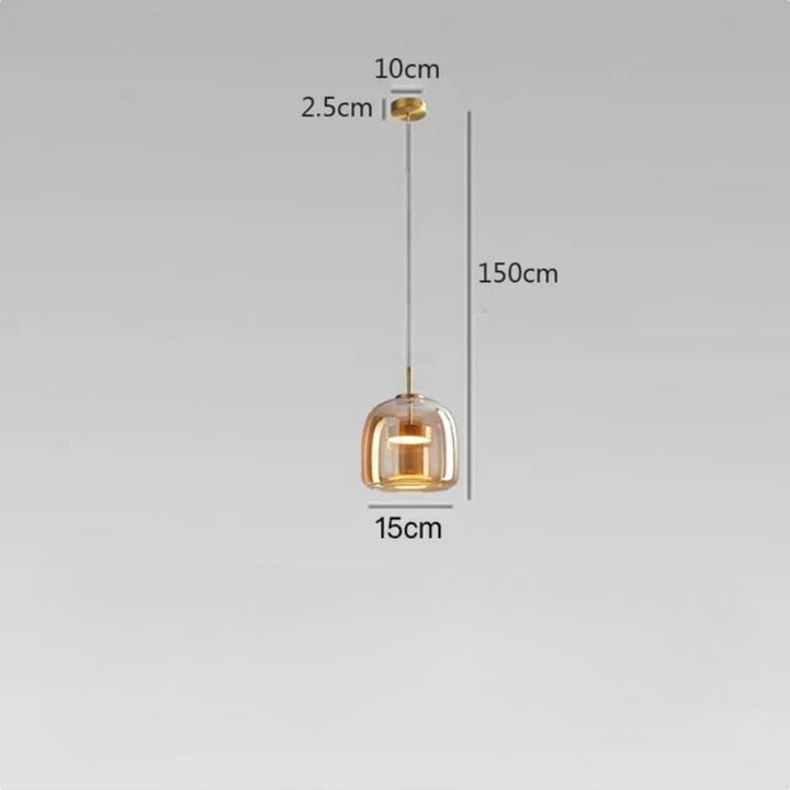 Minimalistisk Glass Pendellampe, Moderne Designer Hengende Lampe for Spisestue & Stue | Skanto