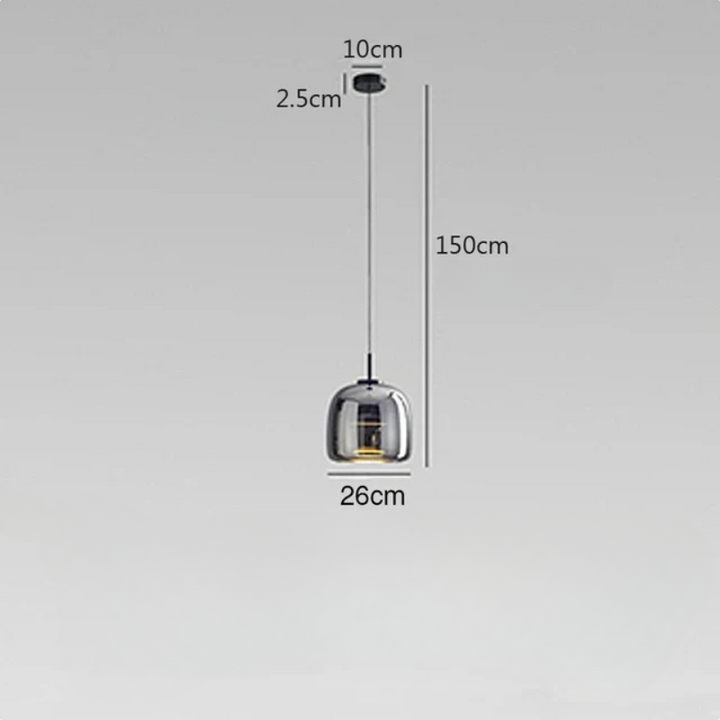 Minimalistisk Glass Pendellampe, Moderne Designer Hengende Lampe for Spisestue & Stue | Skanto