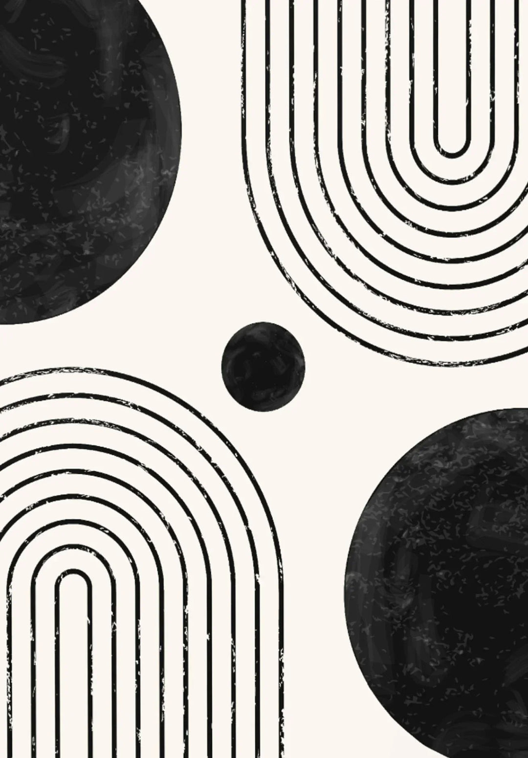 Svart Hvit Minimalistisk Geometrisk Kurver Linjekunst Veggkunst Fin Kunst Lerretstrykk Bilder For Moderne Leilighet Stue Kontor Dekor | Skanto