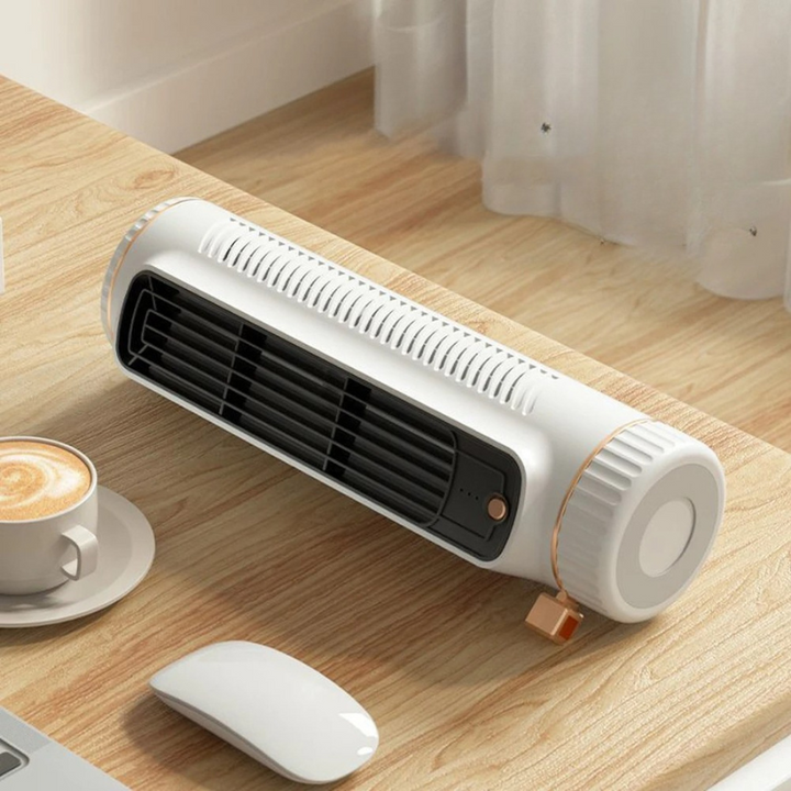 Skanto | CoolBreeze Mini – Bærbar bladløs tårnvifte med USB-ladingsfunksjon