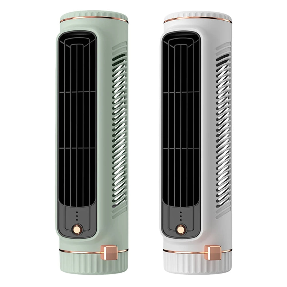Skanto | CoolBreeze Mini – Bærbar bladløs tårnvifte med USB-ladingsfunksjon
