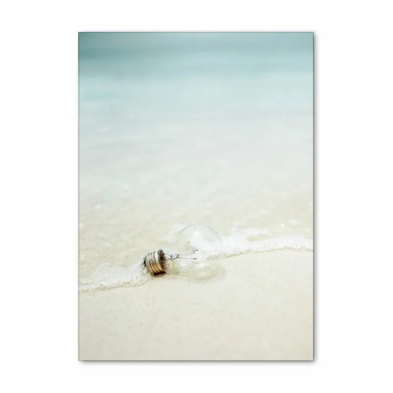 Blauer Ozean Strand Landskap Tropisk Ferie Reise Drømmer Veggkunst Fin Kunst Lærredstrykk Plakat Sommer Galleri Veggbilder for Stue Dekor | Skanto