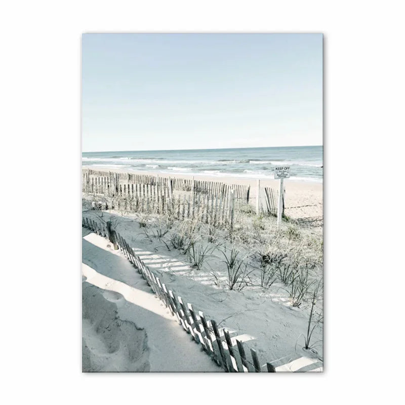 Blauer Ozean Strand Landskap Tropisk Ferie Reise Drømmer Veggkunst Fin Kunst Lærredstrykk Plakat Sommer Galleri Veggbilder for Stue Dekor | Skanto