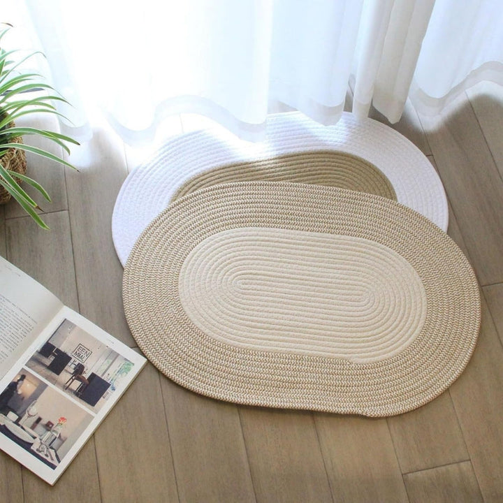 Skanto | Boho Flettet Hamp Oval Teppet