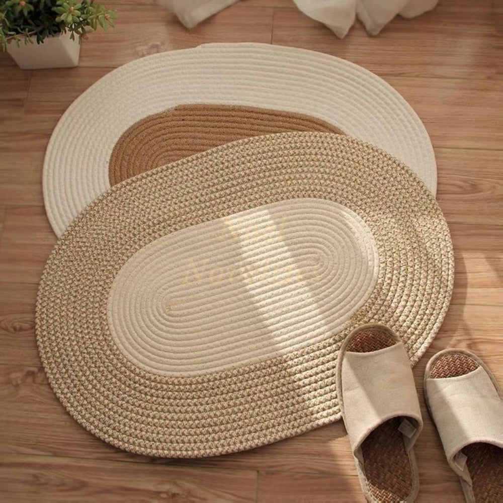 Skanto | Boho Flettet Hamp Oval Teppet