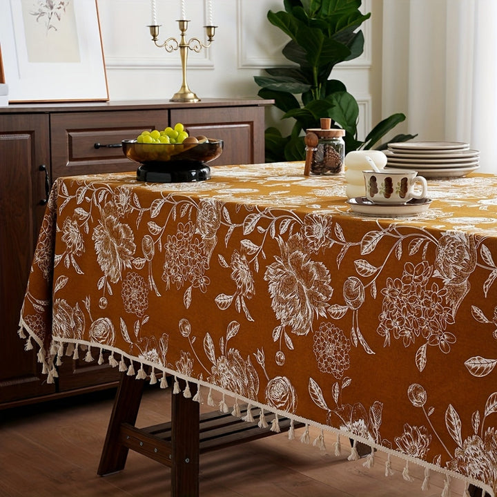 Skanto | Peacock Blossom Boho Floral Dekkebord med dusk