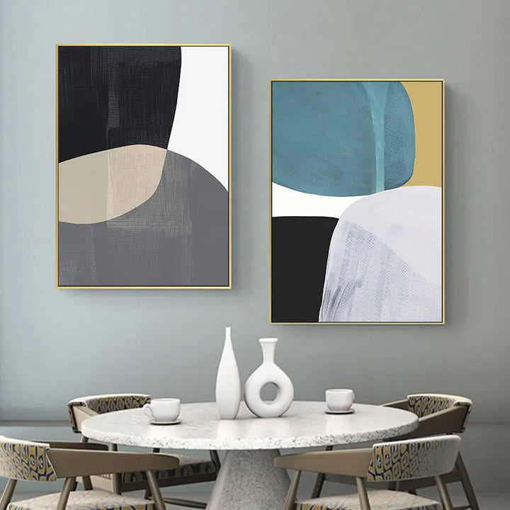 Fet fargerik nordisk abstrakt veggkunst fin kunst lerretsutskrifter bilder for moderne leilighet stue soverom hotellrom hjemmekontor kunst dekor | Skanto