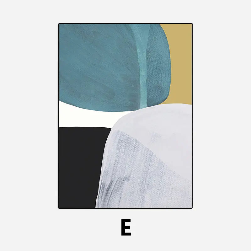 Fet fargerik nordisk abstrakt veggkunst fin kunst lerretsutskrifter bilder for moderne leilighet stue soverom hotellrom hjemmekontor kunst dekor | Skanto