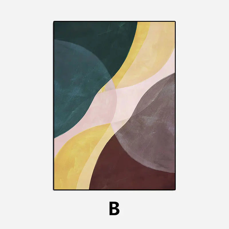 Fet fargerik nordisk abstrakt veggkunst fin kunst lerretsutskrifter bilder for moderne leilighet stue soverom hotellrom hjemmekontor kunst dekor | Skanto