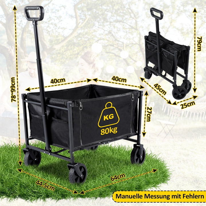 Sammenleggbart vogn transportvogn 60L | Skanto