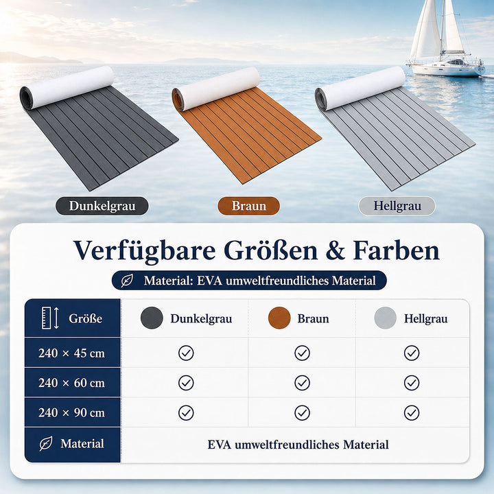 Boot Gulv EVA Teak Gulv Selvklebende | Skanto
