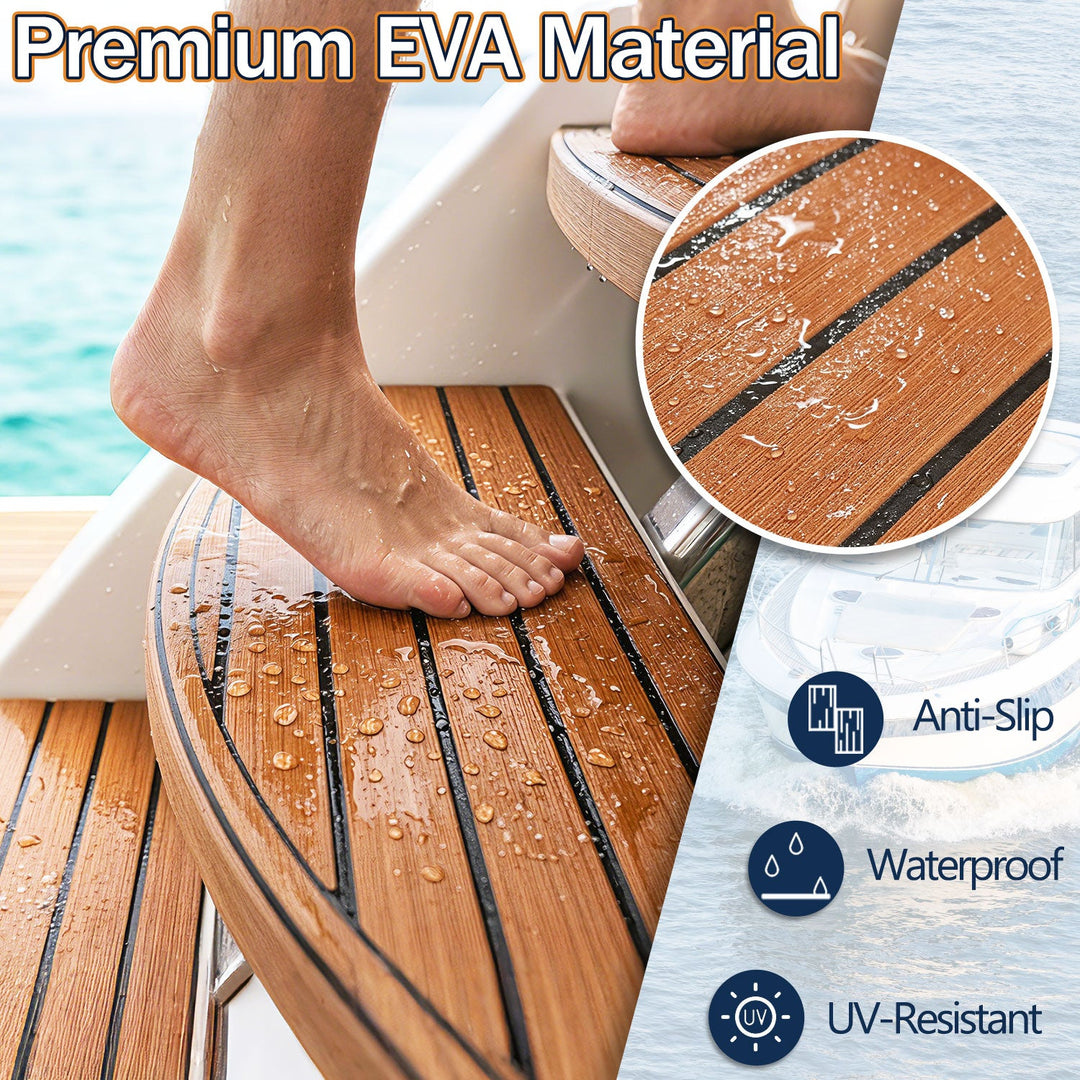 Boot Gulv EVA Teak Gulv Selvklebende | Skanto