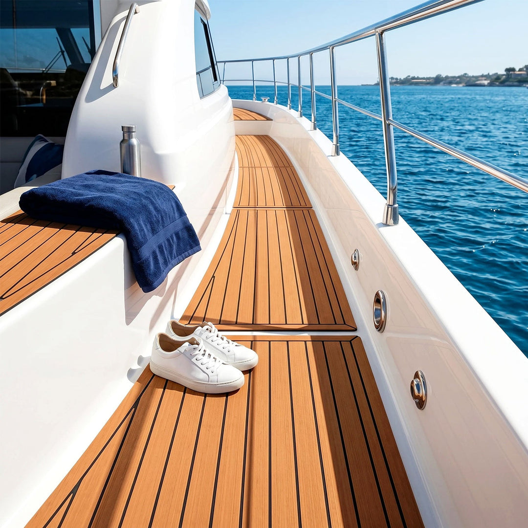 Boot Gulv EVA Teak Gulv Selvklebende | Skanto