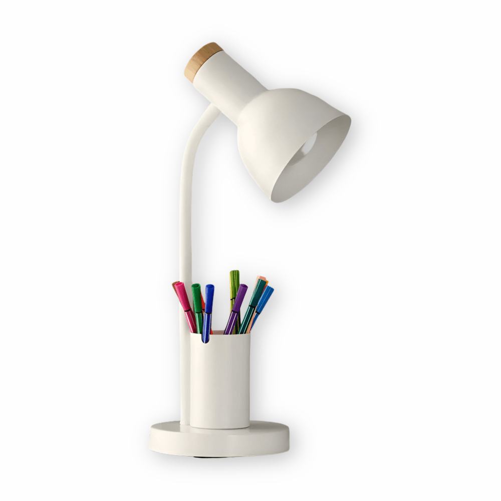 Skanto | LED Bordlampe med Pennholder for Organisering & Stil
