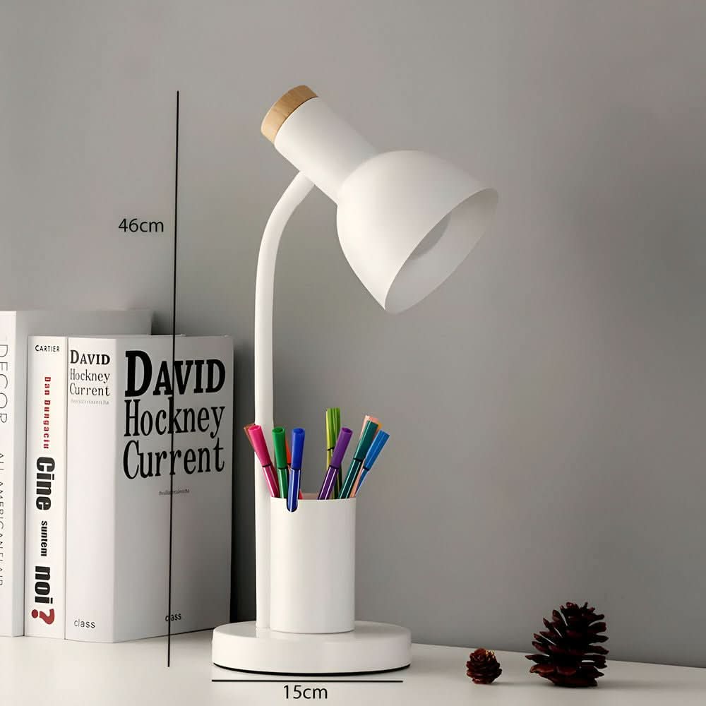 Skanto | LED Bordlampe med Pennholder for Organisering & Stil