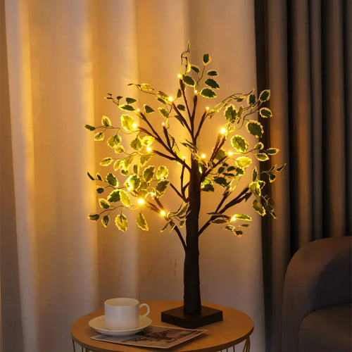 Skanto | Magisk BrightTree Bordlampe – Elegant Treedesign med Varme LED-Lys