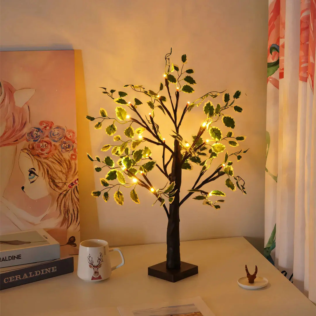 Skanto | Magisk BrightTree Bordlampe – Elegant Treedesign med Varme LED-Lys
