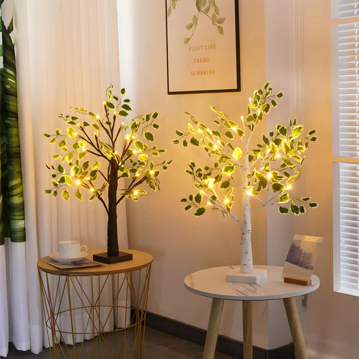 Skanto | Magisk BrightTree Bordlampe – Elegant Treedesign med Varme LED-Lys