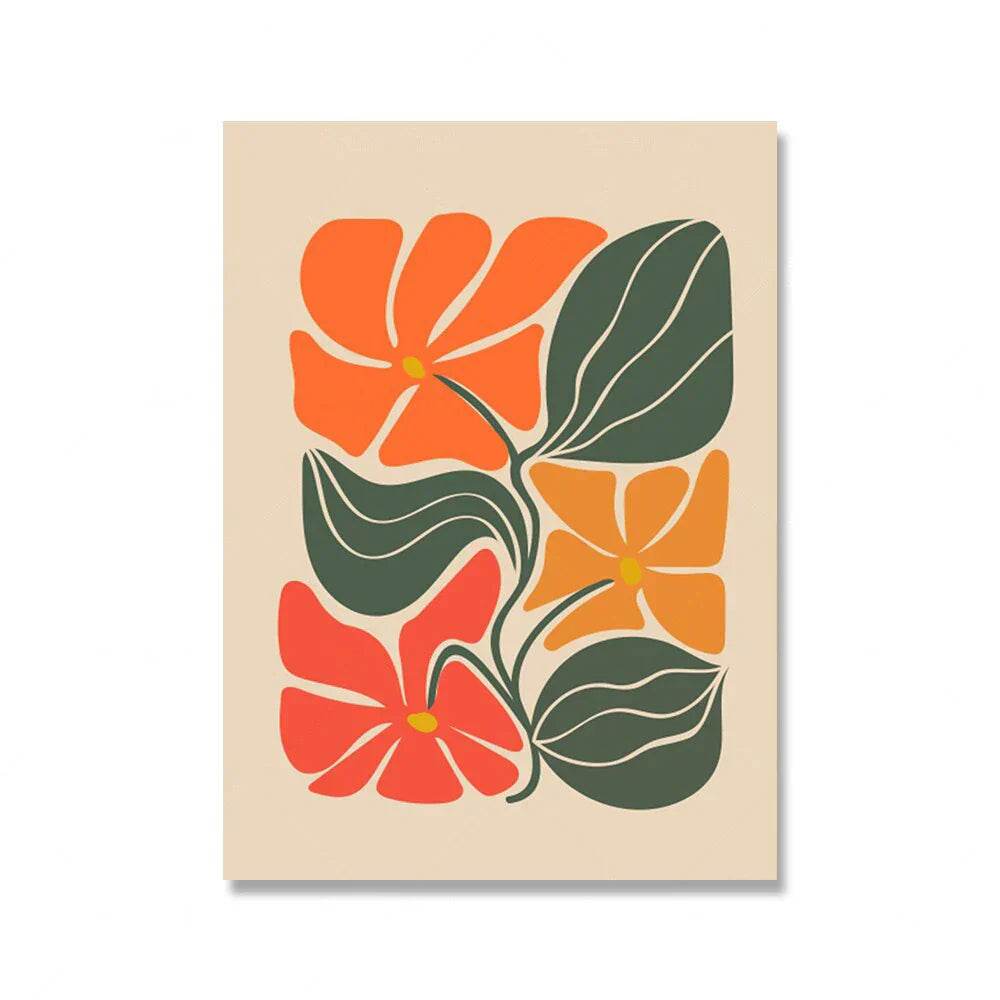 Lysende Fargerik Botanisk Abstrakt Veggkunst Fine Art Lerretstrykk Livlige Fargebilder For Moderne Hjem Stue Soverom Kunstdekor | Skanto