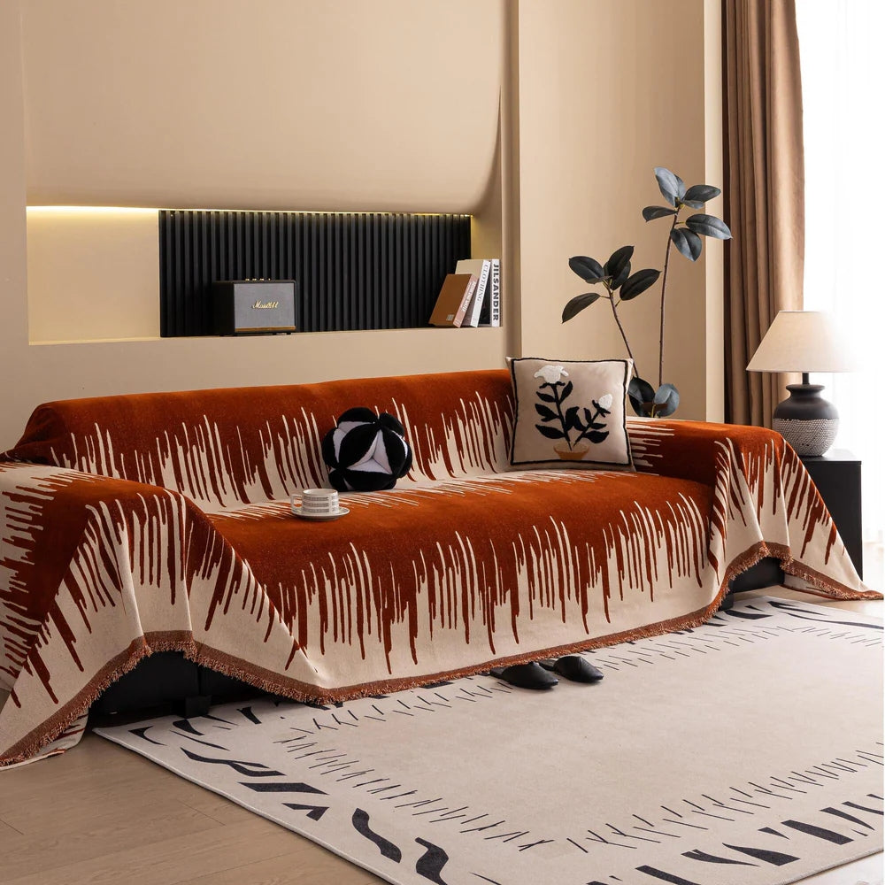 Skanto | Penselstrøk Vertikalt Mønster Chenille Sofa Trekk