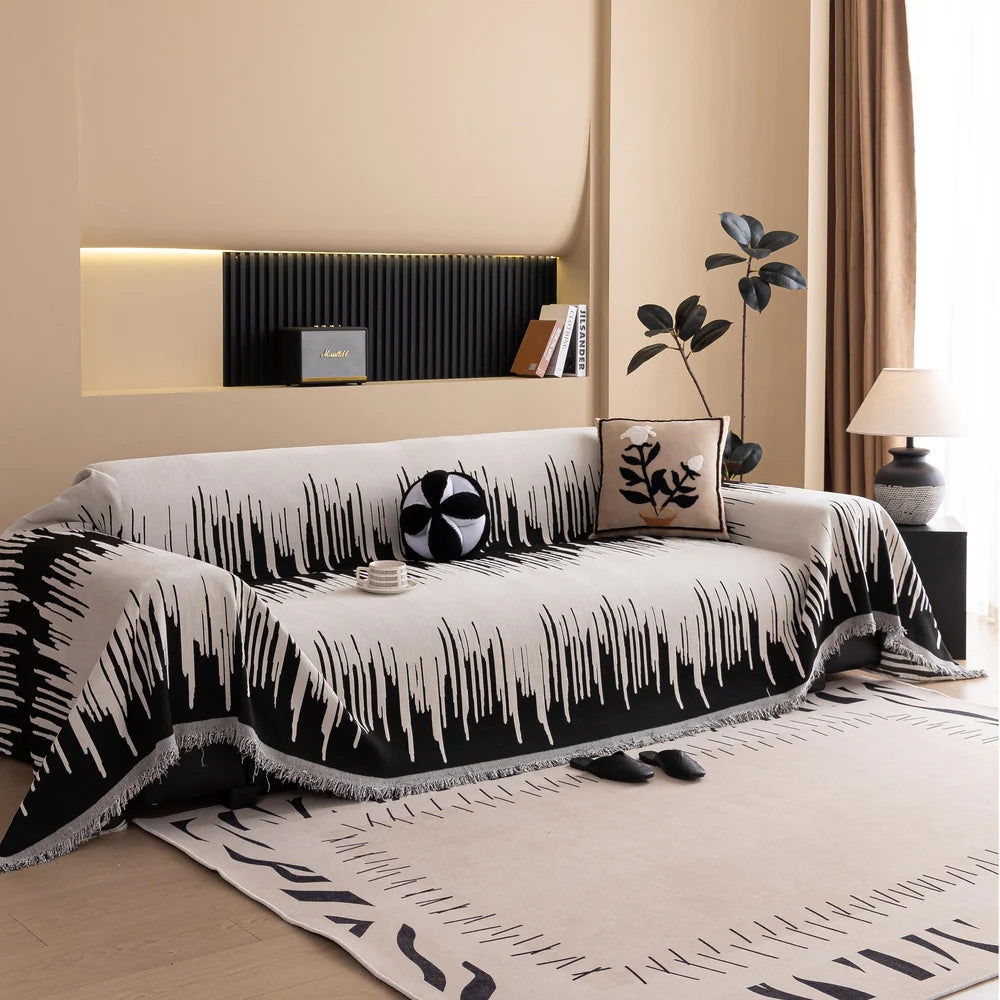 Skanto | Penselstrøk Vertikalt Mønster Chenille Sofa Trekk