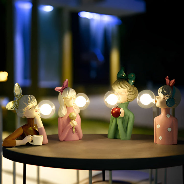 Skanto | BubbleFairies Bordlampe – Enchanting Quartet Tegneserie Jente Figur Lys