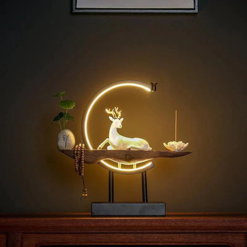 Skanto | White Deer Røkelsespinne Lampe - SereneStag