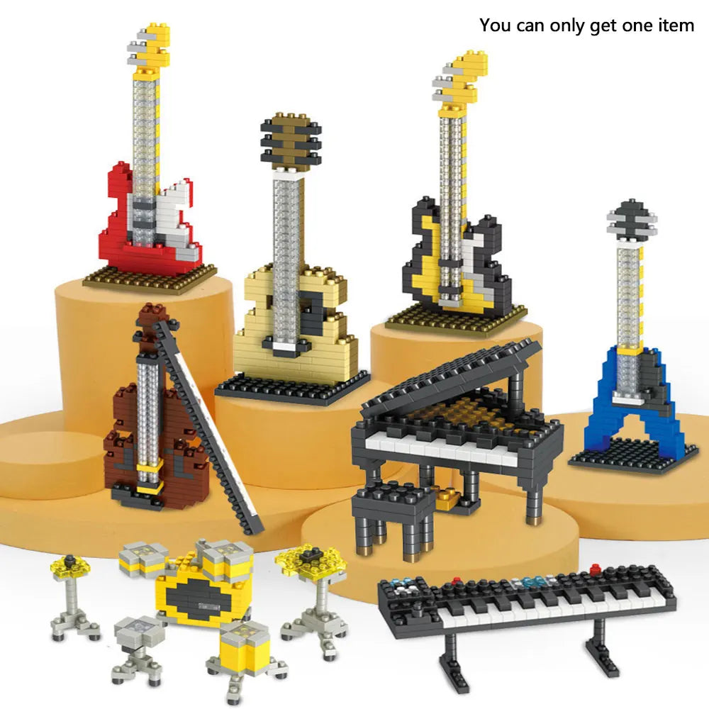 Skanto | DIY Miniatyr Musikkinstrument laget av Byggeklosser – Samlersett
