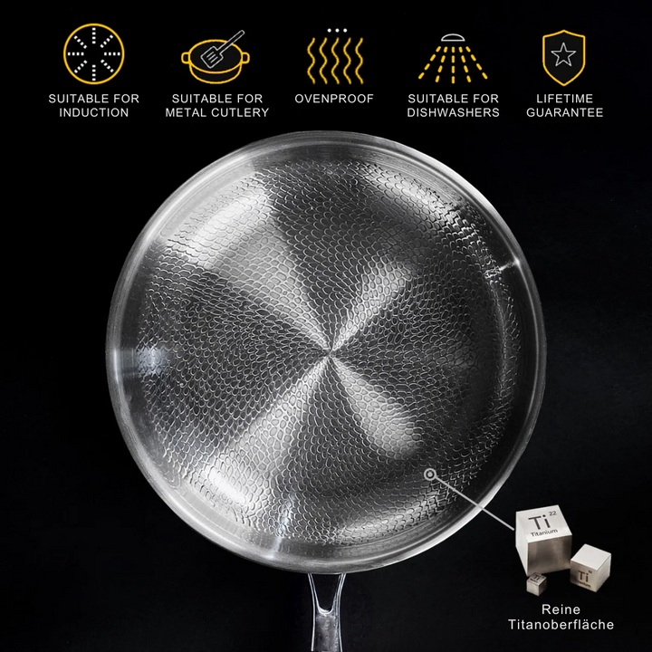Skanto | Titan Stekepanne | Ikke-giftig, Naturlig Non-Stick & Ideell for Sunn Matlaging