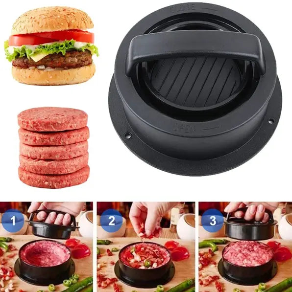 Burgerpresse med vridningslås for perfekte burgere | Skanto