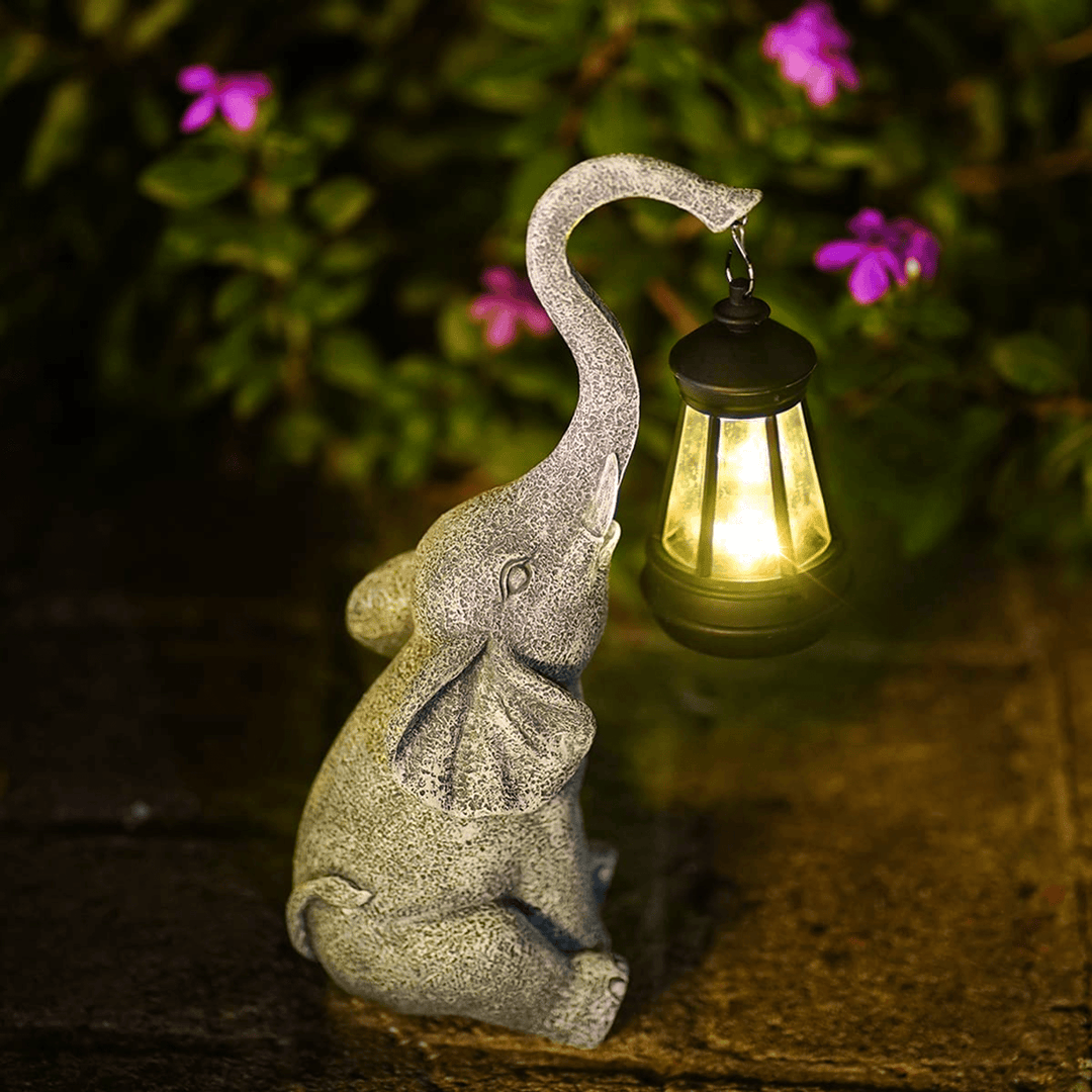 Atmosfærisk Sol Lampe for Hagen - Elefant Glød | Skanto