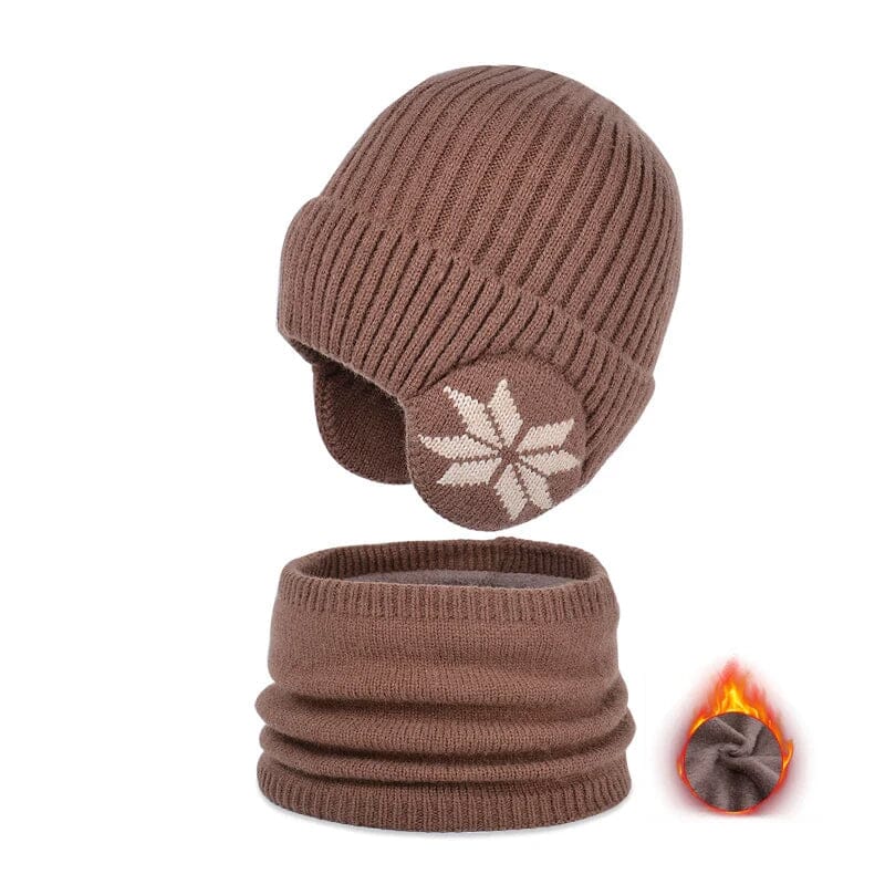 Skanto | Vinter Beanie Hatt Skjerf Sett Varme Strikket Hatt