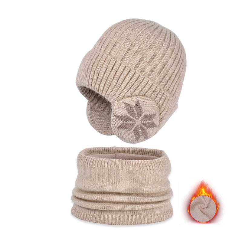 Skanto | Vinter Beanie Hatt Skjerf Sett Varme Strikket Hatt