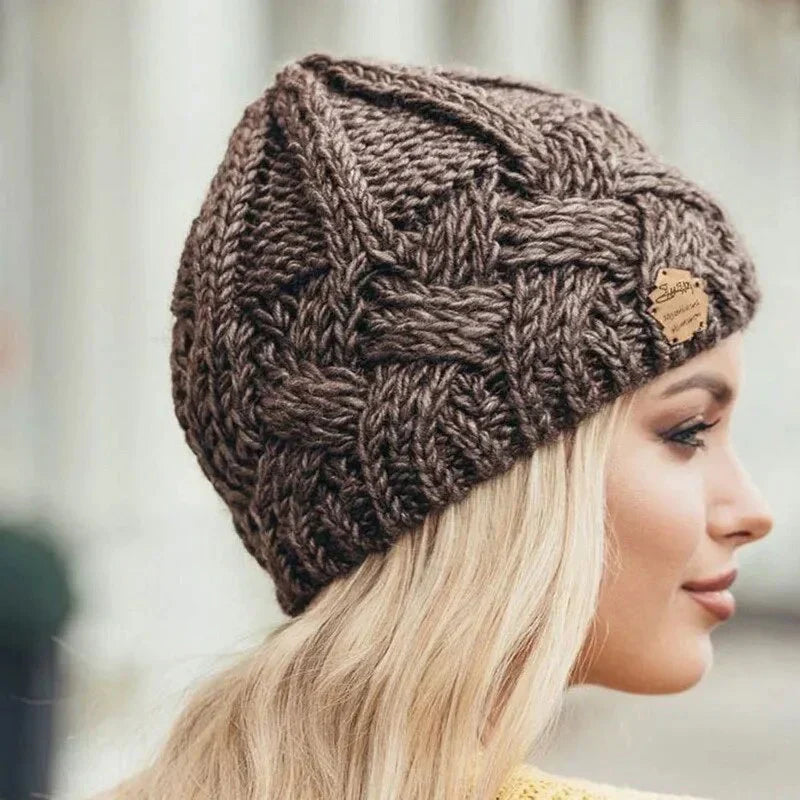 Weiche, gestrickte Wintermütze für Damen und Herren
