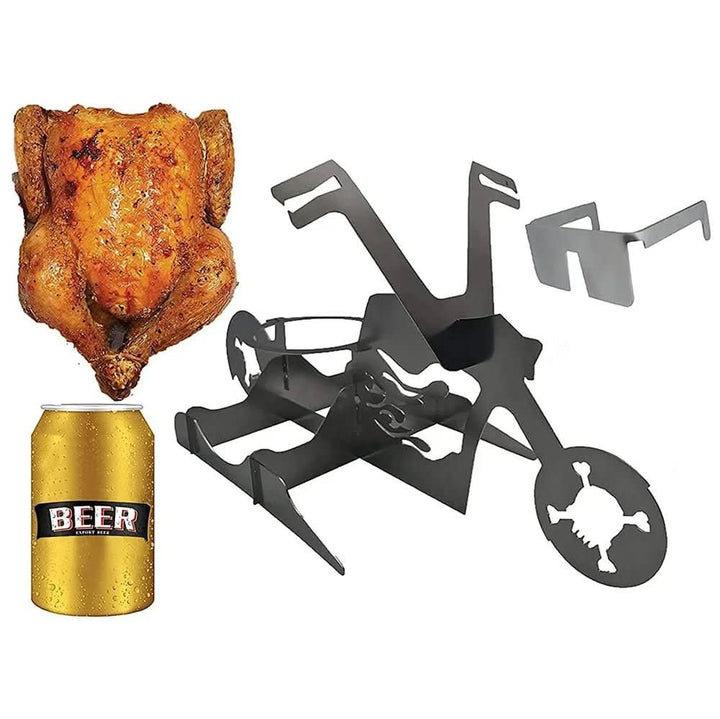 Skanto | Rustfritt Stål Kyllingholder for Saftig BBQ med Øl Boksholder