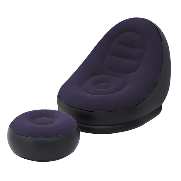 Skanto | RelaxSeat Oppblåsbar Lounge Stol med Fotstøtte – Innendørs & Utendørs Komfort