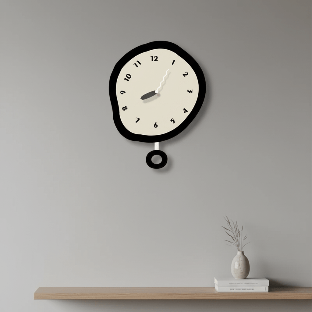 Skanto | Moderne Abstrakt Veggklokke med Elegant Akrylfinish