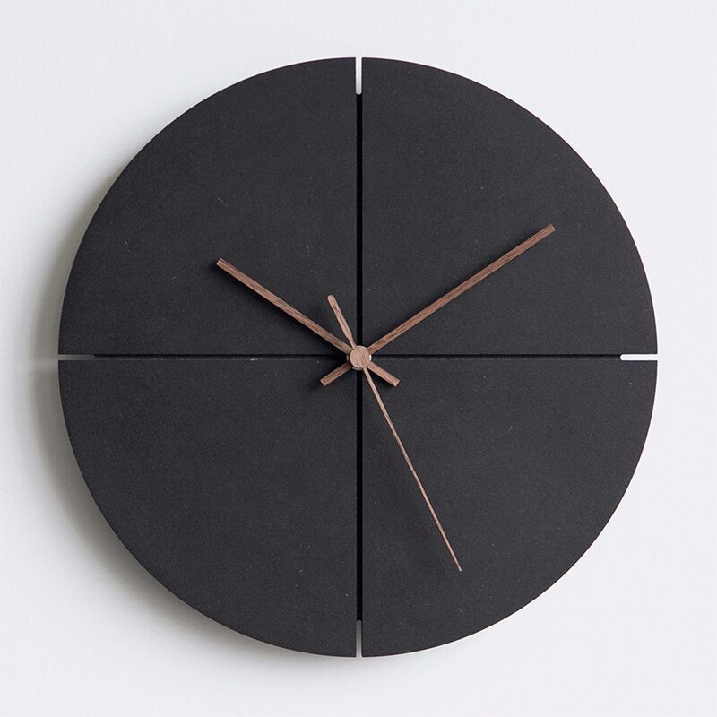 Minimalist veggklokke 28 cm - Moderne design i rund og firkantet for hjem og kontor | Skanto