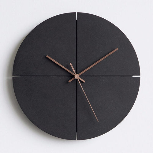 Minimalist veggklokke 28 cm - Moderne design i rund og firkantet for hjem og kontor | Skanto