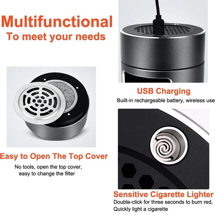 Skanto | USB-drevet askebeger med HEPA-filter og ionisator