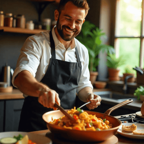 Skanto | Profesjonell Kobberpanne med Non-Stick Belegg & Rask Varmeledning