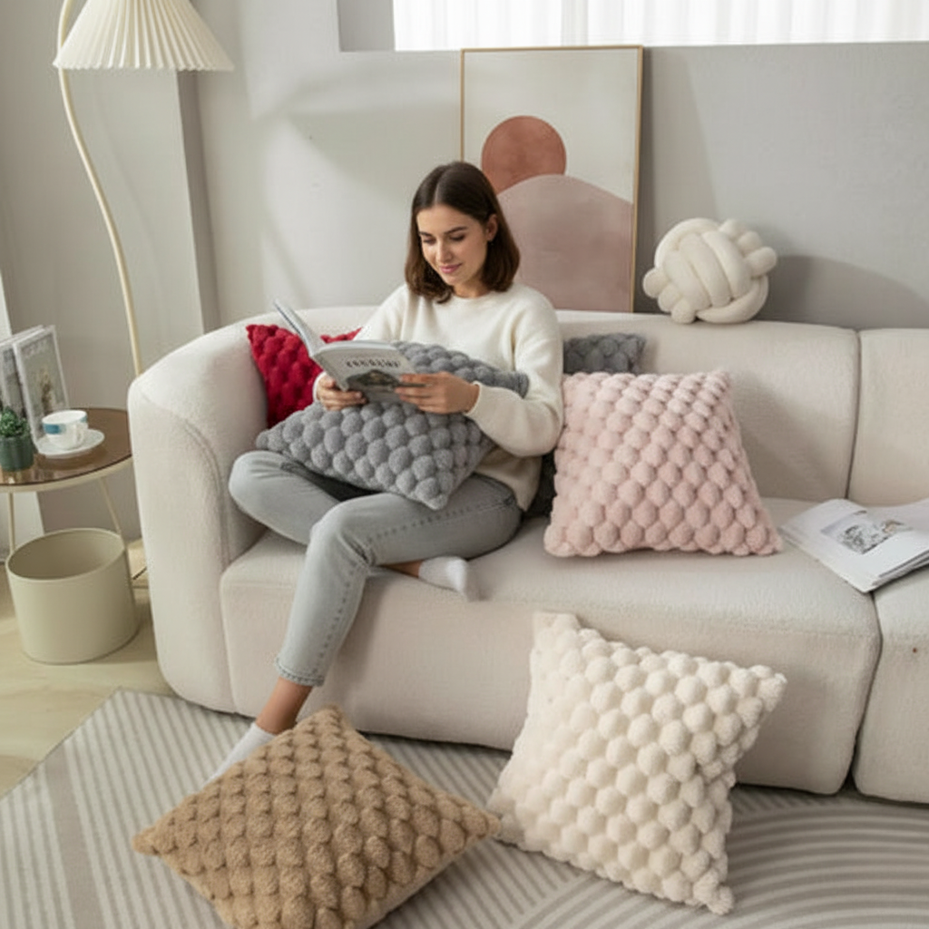 Skanto | Putevar laget av bomullsblanding med fluffy 3D-følelse