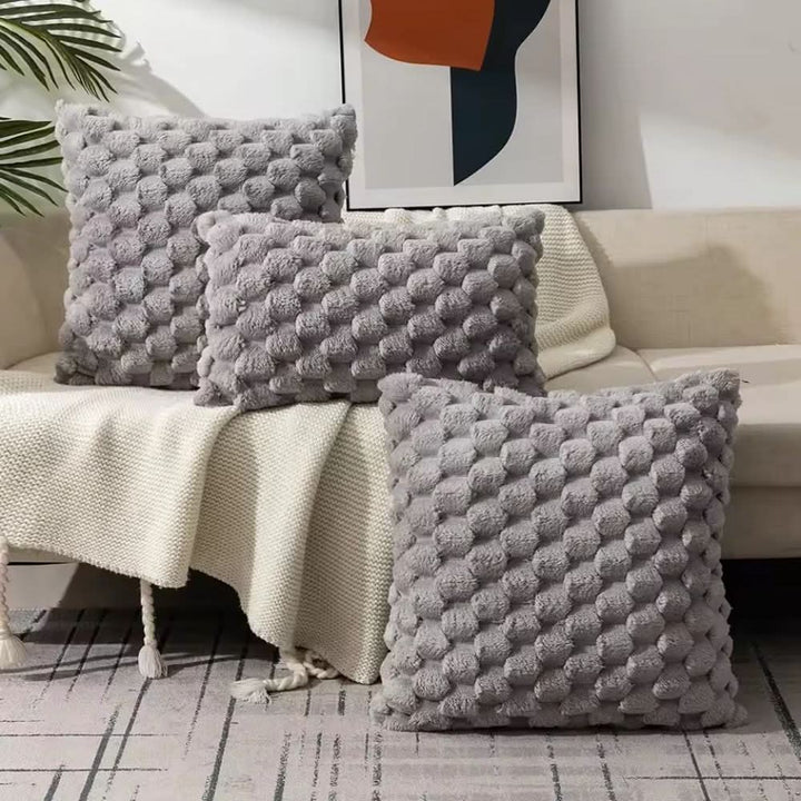 Kissenbezug fra Baumwollmischgewebe med flauschigem 3D-Griff