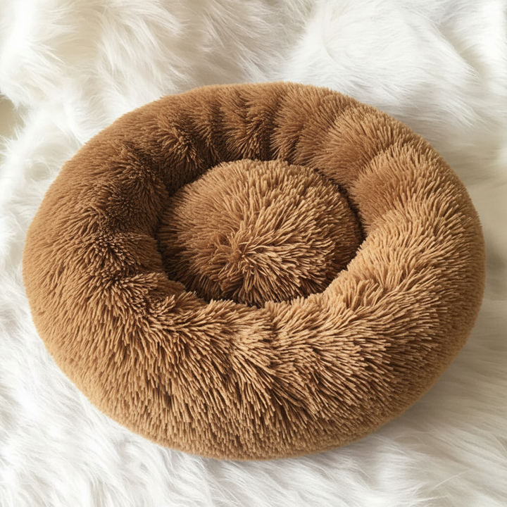 Skanto | Anti-Stress Hundeseng med Myk Fuskepels & Støttende Polstring