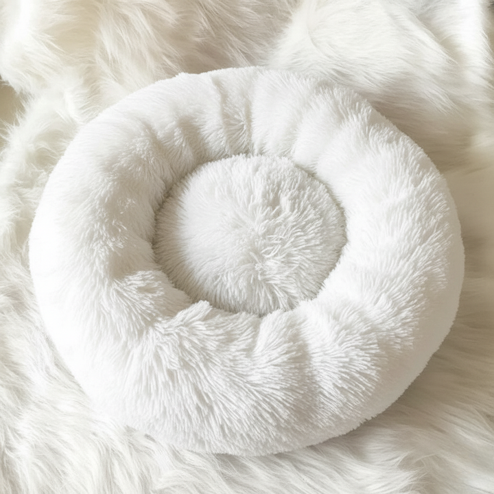 Skanto | Anti-Stress Hundeseng med Myk Fuskepels & Støttende Polstring