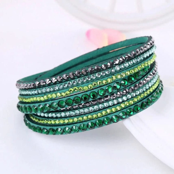 Skanto | Elegant Wrap Armbånd med Krystaller for Kvinner