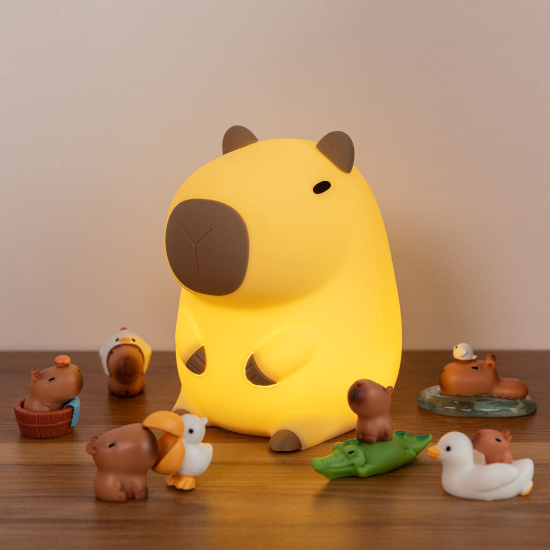 Skanto | SquishBara | Capybara Squishy Nattlys Ideell gave for alle aldre
