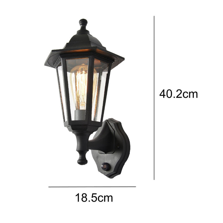 Skanto | Svart Utendørs Vintage Henge Lampe med PIR