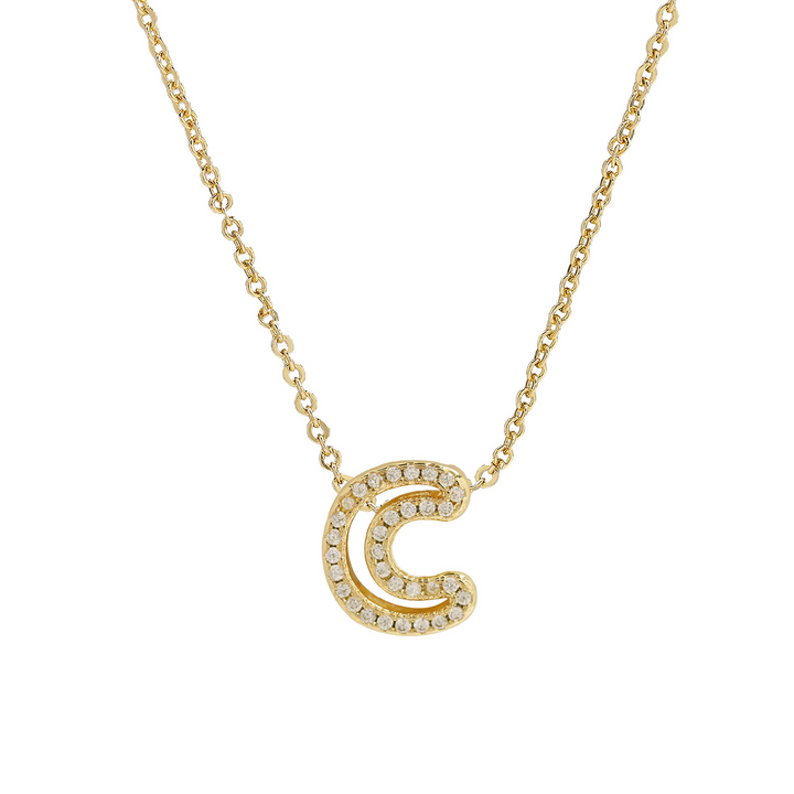Skanto | Blændende Diamant Initial Halskjede