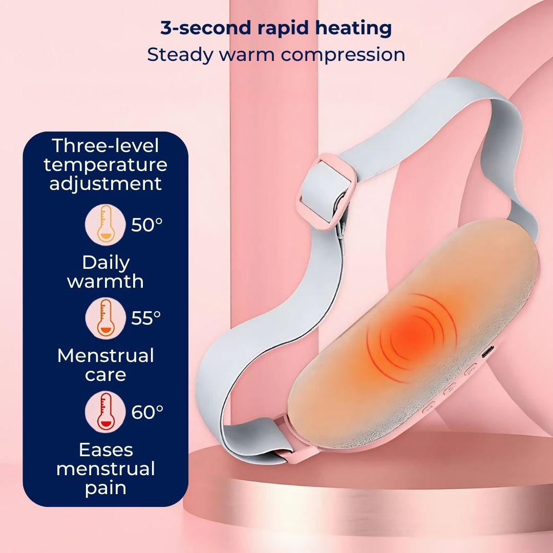 CalmFlow Varmpute for menstruasjonssmerter | Lindre menstruasjonssmerter - Beroligende varme for kramper - Muskelslapphet - Stressreduksjon Skanto